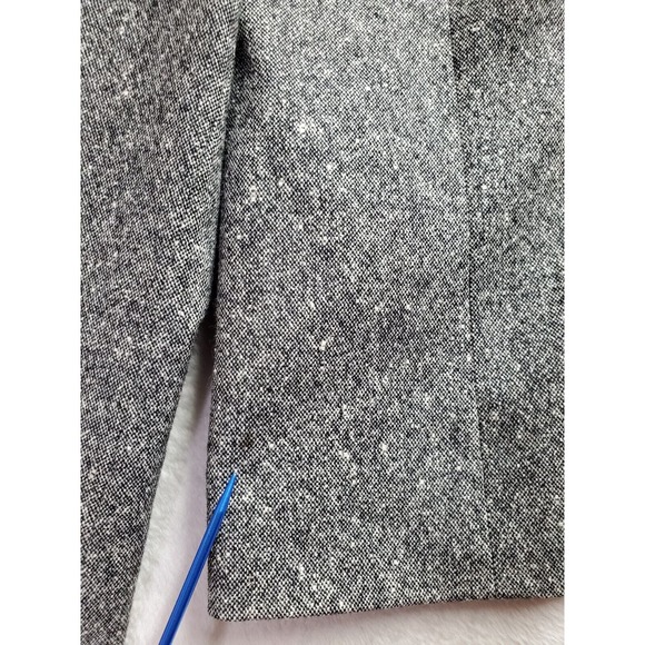 Ann Taylor Jacket Womens Size 10 Gray Wool Long Sleeve Pockets Collared Full Zip - Picture 7 of 10